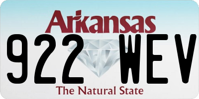 AR license plate 922WEV
