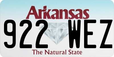 AR license plate 922WEZ