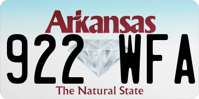 AR license plate 922WFA