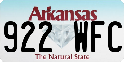 AR license plate 922WFC