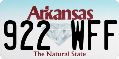AR license plate 922WFF