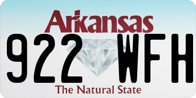 AR license plate 922WFH