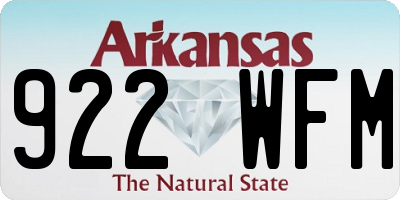 AR license plate 922WFM