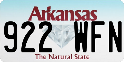 AR license plate 922WFN