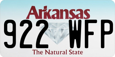 AR license plate 922WFP