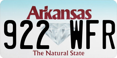 AR license plate 922WFR