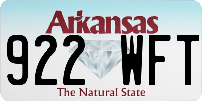 AR license plate 922WFT