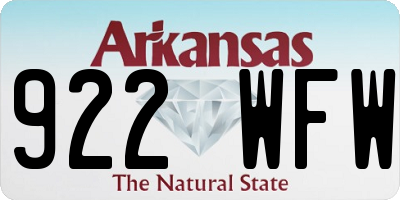 AR license plate 922WFW