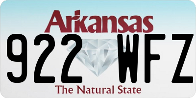 AR license plate 922WFZ