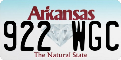AR license plate 922WGC