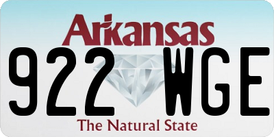 AR license plate 922WGE