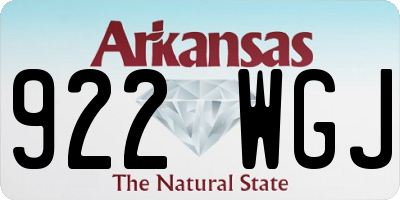 AR license plate 922WGJ