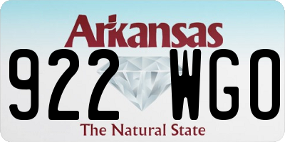 AR license plate 922WGO