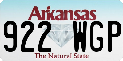 AR license plate 922WGP