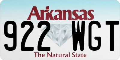AR license plate 922WGT