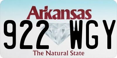 AR license plate 922WGY