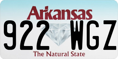 AR license plate 922WGZ