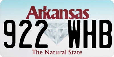 AR license plate 922WHB