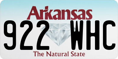 AR license plate 922WHC