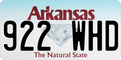 AR license plate 922WHD