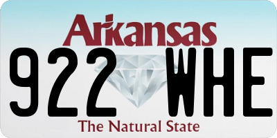 AR license plate 922WHE