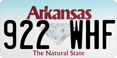 AR license plate 922WHF