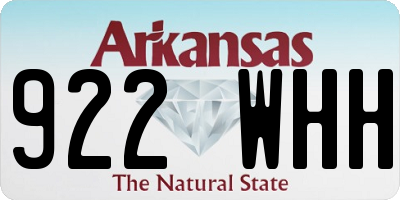 AR license plate 922WHH