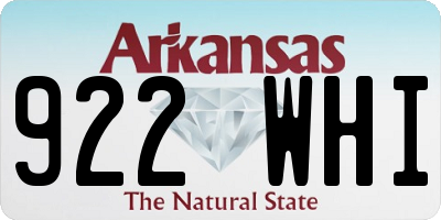 AR license plate 922WHI