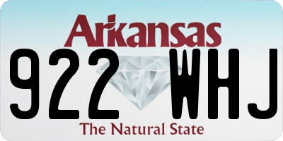 AR license plate 922WHJ