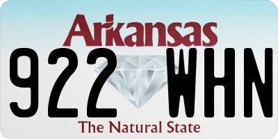 AR license plate 922WHN