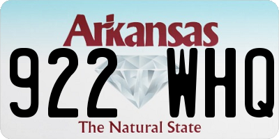 AR license plate 922WHQ