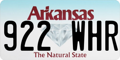AR license plate 922WHR