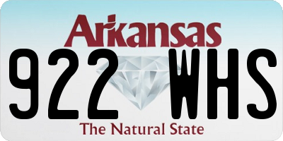 AR license plate 922WHS