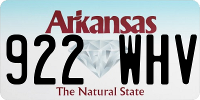 AR license plate 922WHV