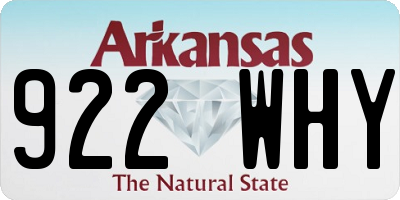 AR license plate 922WHY