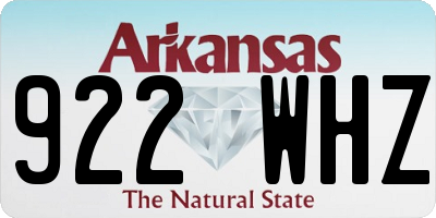 AR license plate 922WHZ