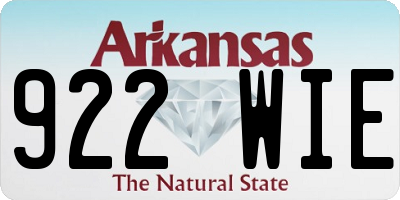 AR license plate 922WIE