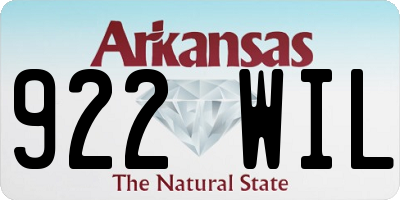 AR license plate 922WIL