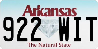 AR license plate 922WIT