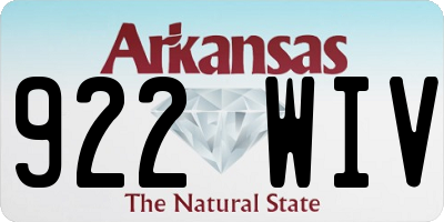 AR license plate 922WIV