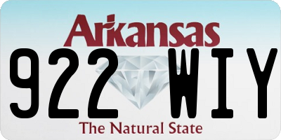 AR license plate 922WIY