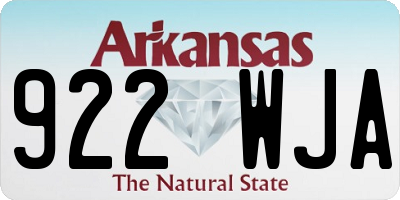 AR license plate 922WJA