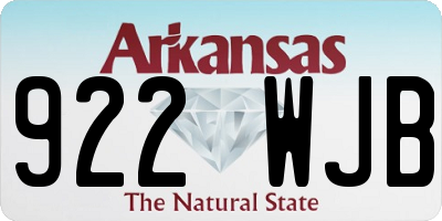 AR license plate 922WJB