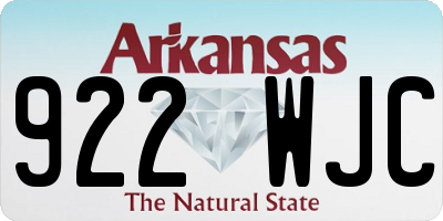 AR license plate 922WJC