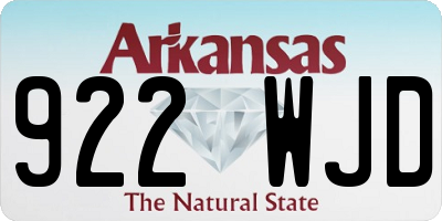 AR license plate 922WJD