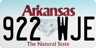 AR license plate 922WJE