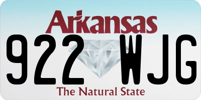 AR license plate 922WJG