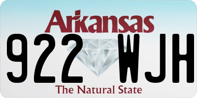 AR license plate 922WJH