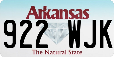 AR license plate 922WJK