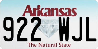 AR license plate 922WJL